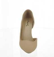 WOMAN'S SHOES NUDE SUEDE HEELS SHOW-128