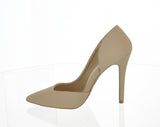 WOMAN'S SHOES NUDE SUEDE HEELS SHOW-128