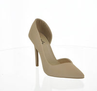 WOMAN'S SHOES NUDE SUEDE HEELS SHOW-128