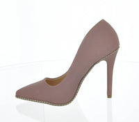 WOMAN'S SHOES DESERT ROSE SUEDE HEELS SHOW-13