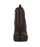 WOMAN'S SHOES BROWN PU BOOTIES SKITTLE-77