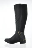 WOMAN'S SHOES BLACK PU BOOTS SOLIS-1