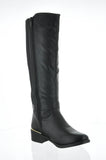 WOMAN'S SHOES BLACK PU BOOTS SOLIS-1