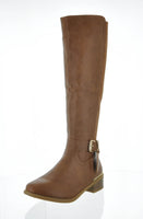 WOMAN'S SHOES TAN PU BOOTS SOLIS-1