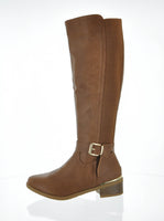 WOMAN'S SHOES TAN PU BOOTS SOLIS-1