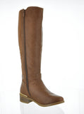 WOMAN'S SHOES TAN PU BOOTS SOLIS-1