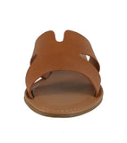 WOMAN'S SHOES TAN PU LEATHER SANDALS SONIC-1