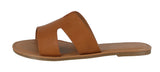 WOMAN'S SHOES TAN PU LEATHER SANDALS SONIC-1