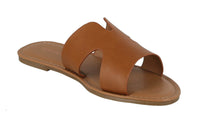 WOMAN'S SHOES TAN PU LEATHER SANDALS SONIC-1