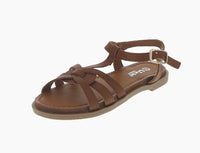 KID'S SHOES TAN PU LEATHER SANDALS SOOTH-03K