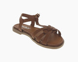 KID'S SHOES TAN PU LEATHER SANDALS SOOTH-03K