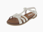 KID'S SHOES WHITE PU LEATHER SANDALS SOOTH-03K