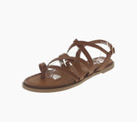 WOMAN'S SHOES TAN PU LEATHER SANDALS SOOTH-05