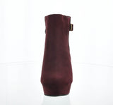 WOMAN'S SHOES WINE SUEDE BOOTIES SPIRIT-56