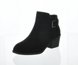 WOMAN'S SHOES BLACK SUEDE BOOTIES SPOT-73