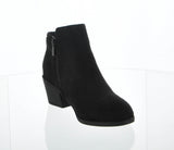 WOMAN'S SHOES BLACK SUEDE BOOTIES SPOT-73