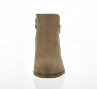 WOMAN'S SHOES TAUPE SUEDE BOOTIES SPOT-73