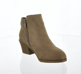 WOMAN'S SHOES TAUPE SUEDE BOOTIES SPOT-73