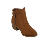 KID'S SHOES TAN SUEDE BOOTIES SPOT-73K