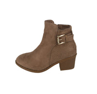 KID'S SHOES TAUPE SUEDE BOOTIES SPOT-73K