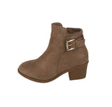 KID'S SHOES TAUPE SUEDE BOOTIES SPOT-73K