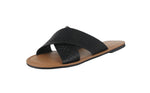 WOMAN'S SHOES BLACK PU LEATHER SANDALS STANTON-6