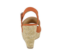 WOMAN'S SHOES ORANGE SUEDE WEDGE STEADY