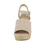 WOMAN'S SHOES SAND SUEDE WEDGE STEADY