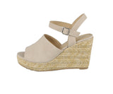 WOMAN'S SHOES SAND SUEDE WEDGE STEADY