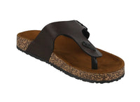 MEN'S SHOES BROWN PU LEATHER SANDALS STOCK-02