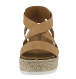 WOMAN'S SHOES CAMEL NUB WEDGE SANDAL SUNNY