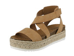 WOMAN'S SHOES CAMEL NUB WEDGE SANDAL SUNNY