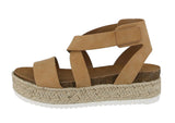 WOMAN'S SHOES CAMEL NUB WEDGE SANDAL SUNNY