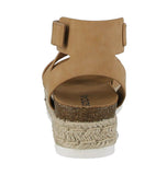 WOMAN'S SHOES CAMEL NUB WEDGE SANDAL SUNNY