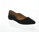 WOMAN'S SHOES BLACK SUEDE FLATS SWIRL-143