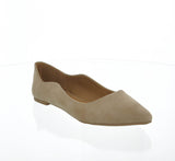 WOMANS SHOES TAUPE SUEDE FLATS  SWIRL-143