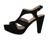 WOMAN'S SHOES BLACK NUB HEELS SYSTEM-27