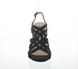 WOMAN'S SHOES BLACK MESH GLITTER HEELS TALARA