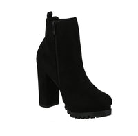 WOMAN'S SHOES BLACK SUEDE BOOTIES TECA-5