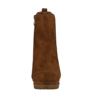 WOMAN'S SHOES TAN SUEDE BOOTIES TECA-5