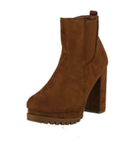 WOMAN'S SHOES TAN SUEDE BOOTIES TECA-5