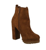 WOMAN'S SHOES TAN SUEDE BOOTIES TECA-5