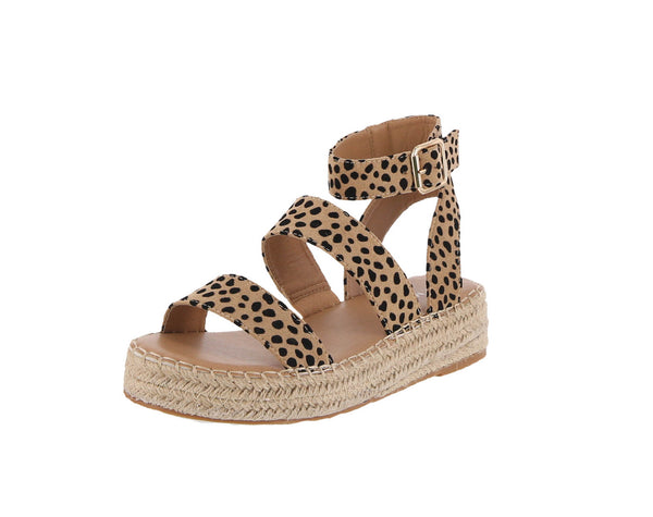 WOMAN'S SHOES CHEETAH SUEDE SANDAL TESSA-1