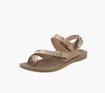 WOMAN'S SHOES ROSE GOLD METALLIC PU LEATHER SANDALS THERESA-11