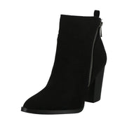 WOMAN'S SHOES BLACK SUEDE BOOTIES TIBER-47X