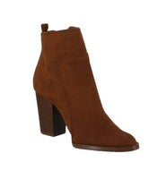 WOMAN'S SHOES DARK RUST SUEDE BOOTIES TIBER-47X