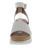 WOMAN'S SHOES WHITE PU WEDGE SANDAL TOBIAS-8