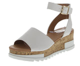 WOMAN'S SHOES WHITE PU WEDGE SANDAL TOBIAS-8