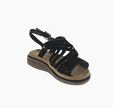 KID'S SHOES BLACK SUEDE SANDALS TRACY-15K