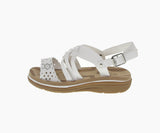 KID'S SHOES WHITE PU LEATHER SANDALS TRACY-15K